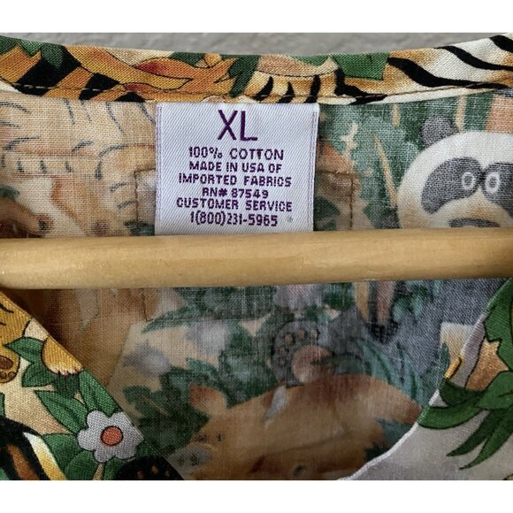 XL S.C.R.U.B.S. 100% Cotton African Animal Top Unisex Check Measurements - Picture 7 of 8